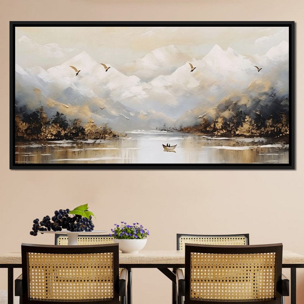 Tranquil Alpine Morning Voyage Canvas Wall Art