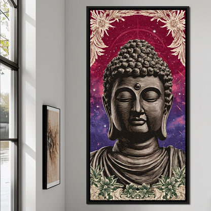 Celestial Buddha Tranquil Flow Canvas Wall Art