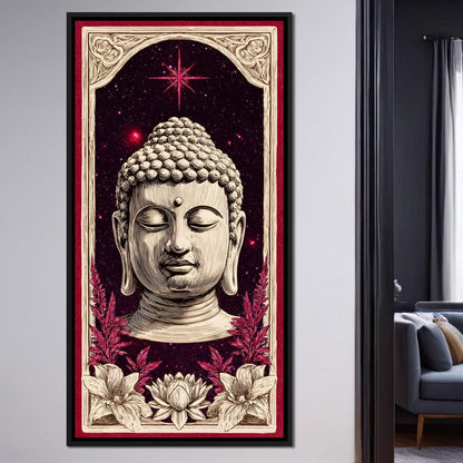 Cosmic Lotus Buddha Tranquil Canvas Wall Art