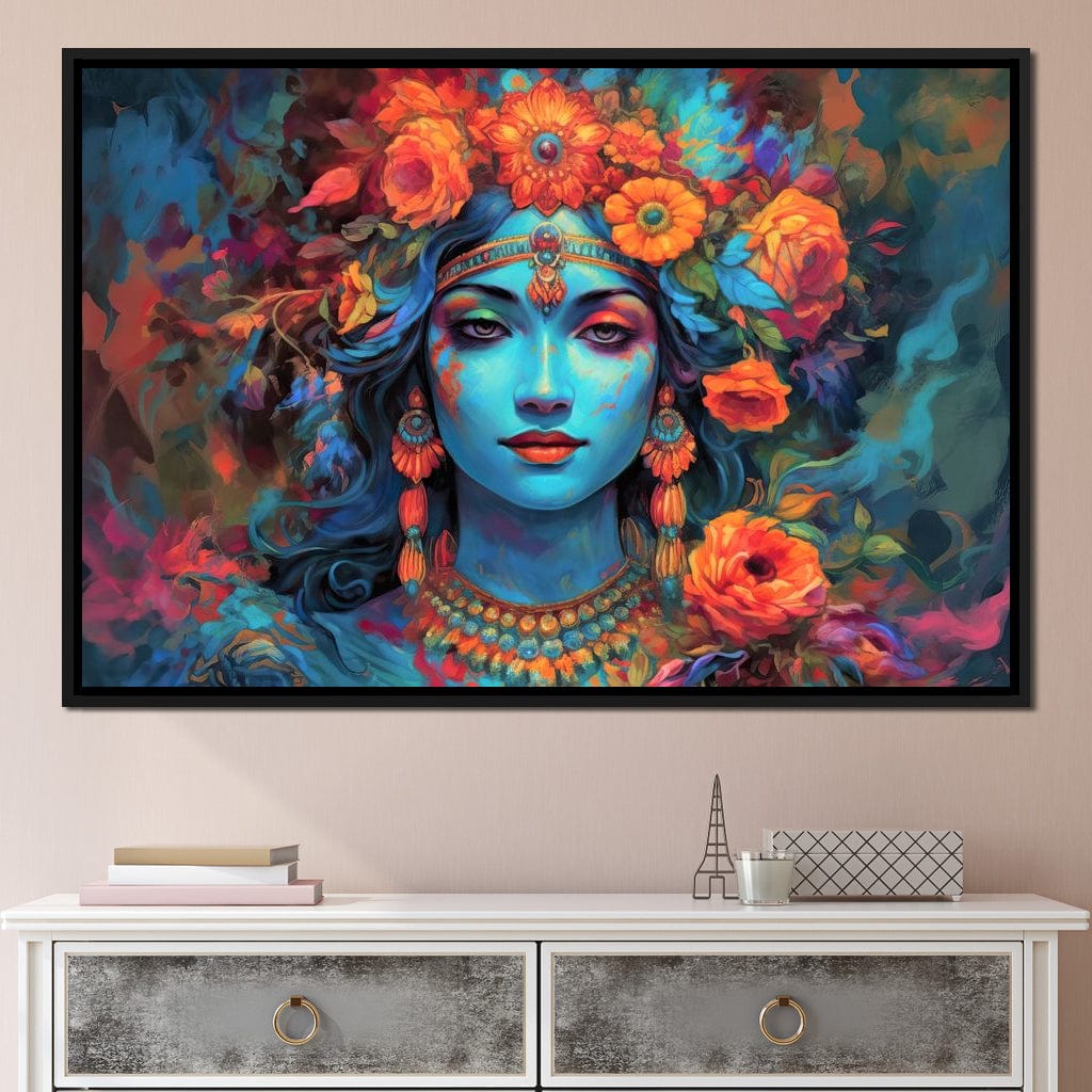 Lakshmi Floral Mural Canvas Wall Art