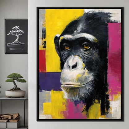 Bold Chimp Portrait Pop Mood Canvas Wall Art