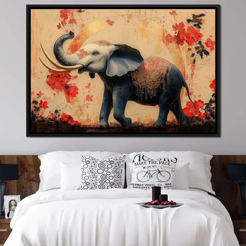 Elephant Radiant Elegance Canvas Wall Art