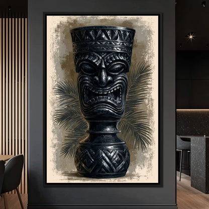 Ancient Totem Of The Island Spirit Canvas Wall Art