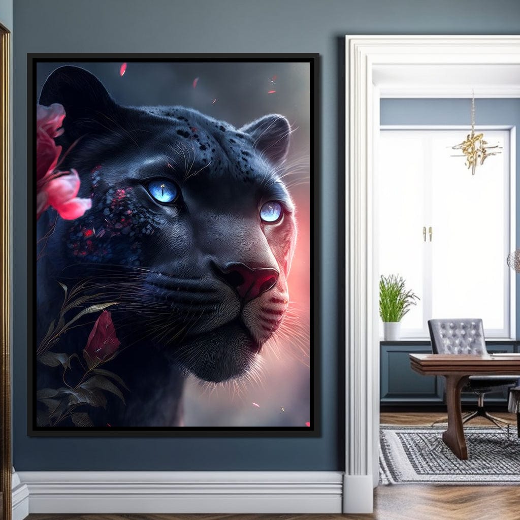 Black Panther Pink Canvas Wall Art