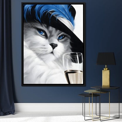 Glamour Feline Elegance Canvas Wall Art
