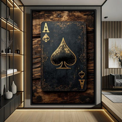 Ace of Spades Canvas Wall Art