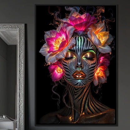 The Blooming Shaman Canvas Wall Art