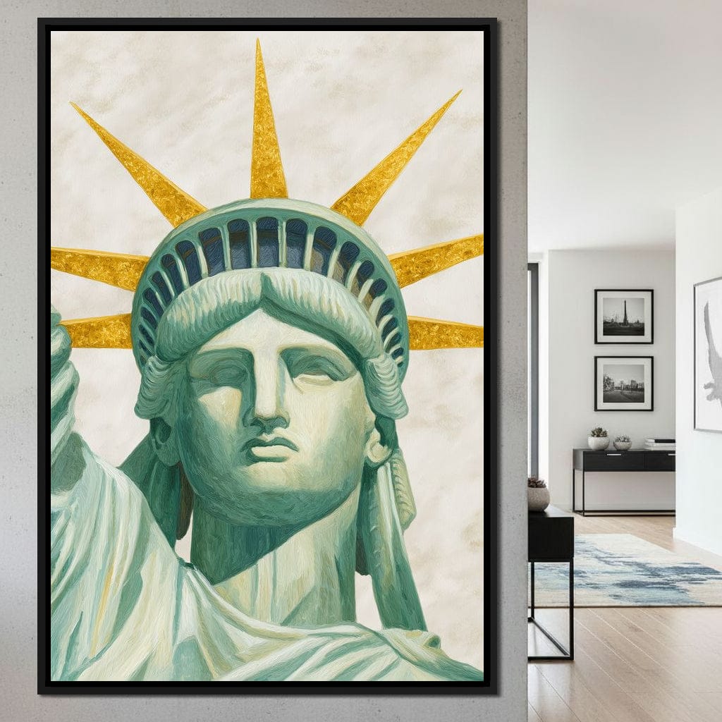 Liberty Crown Golden Rays Canvas Wall Art