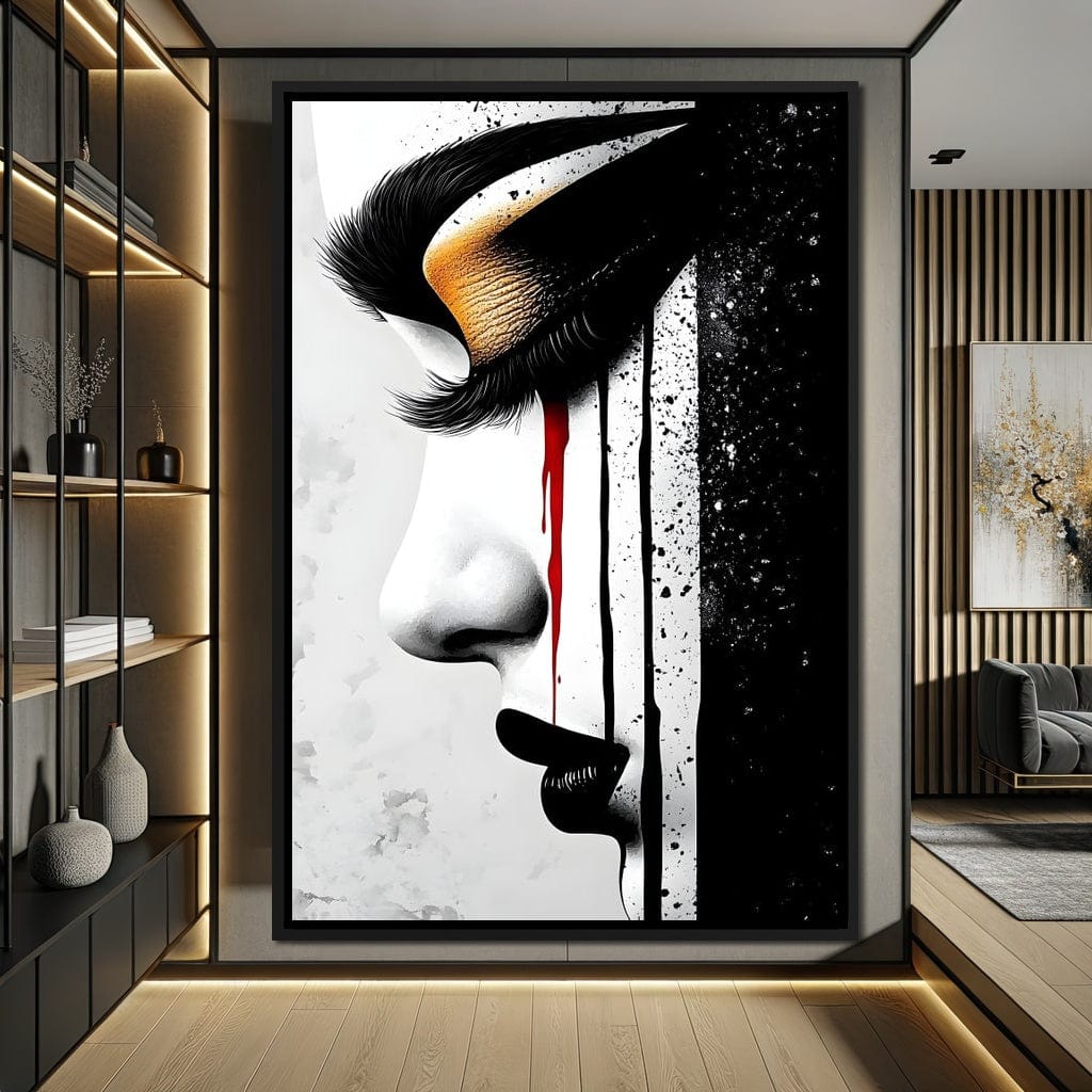 Golden Elegance Abstract Vision Canvas Wall Art