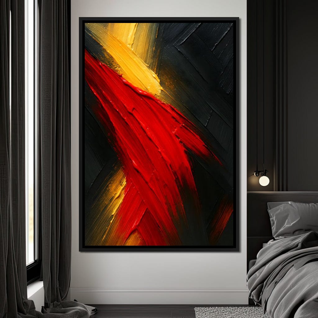 Fiery Fusion of Passion Canvas Wall Art