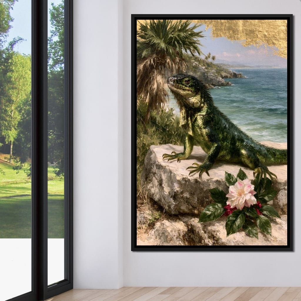 Patient Watcher of the Pacific Shore Canvas Wall Art