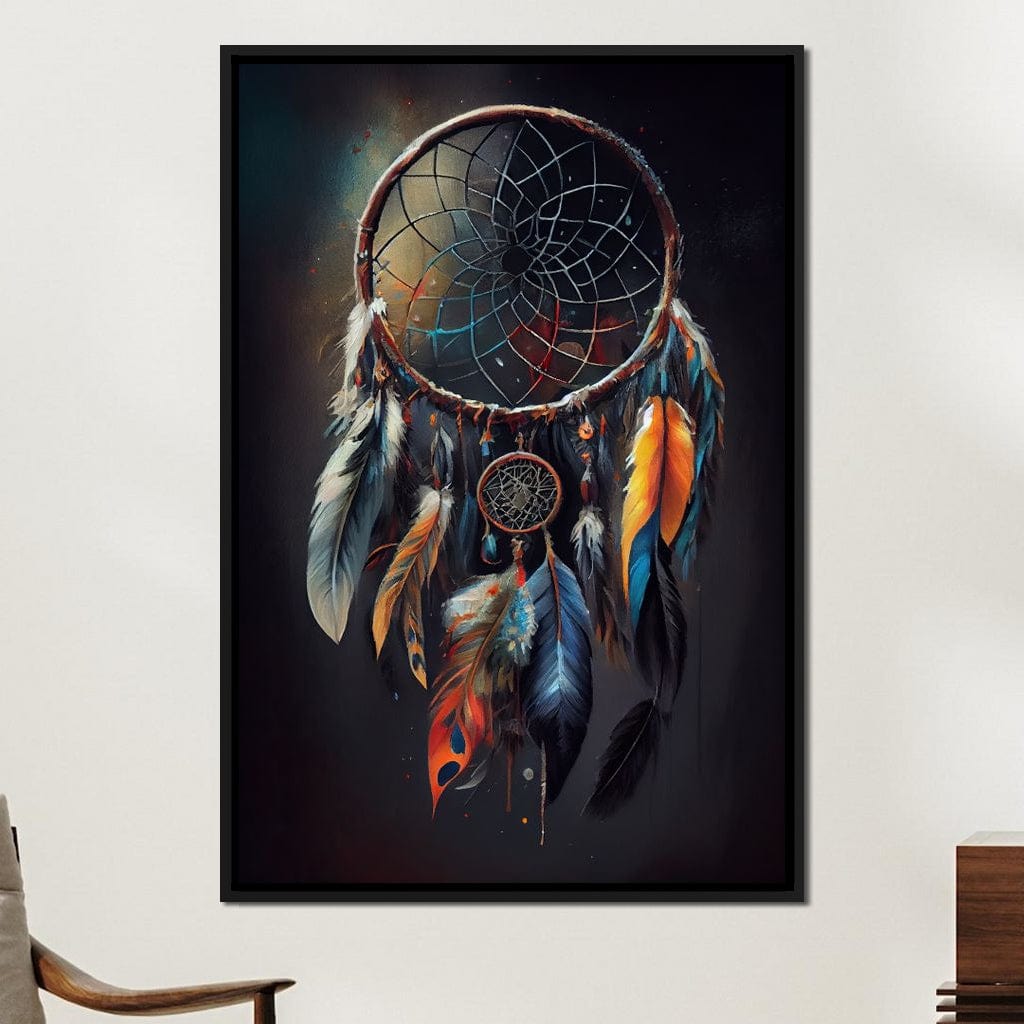 Dreamcatcher & Feathers Canvas Wall Art