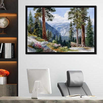 Sierra Falls Pine Vista Trail Canvas Wall Art