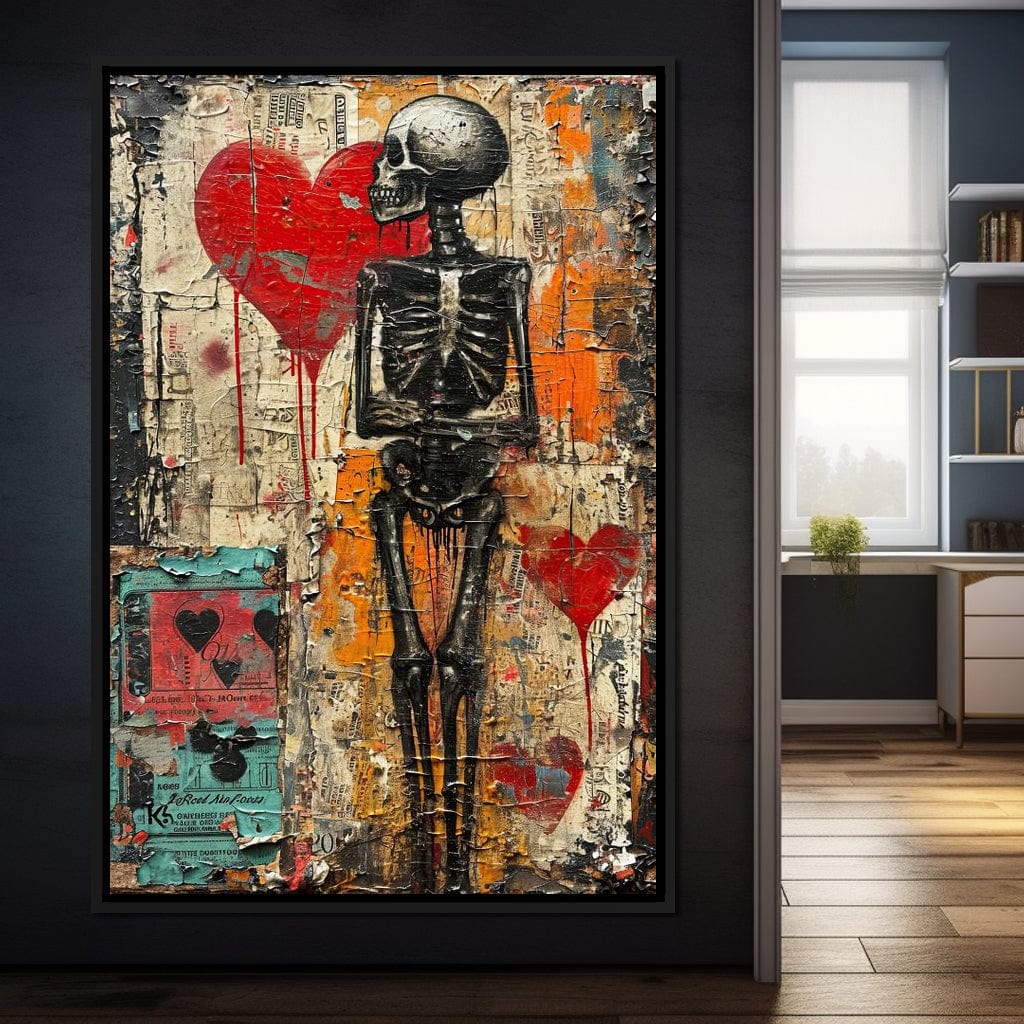 Romantic Skeleton 1 Canvas Wall Art