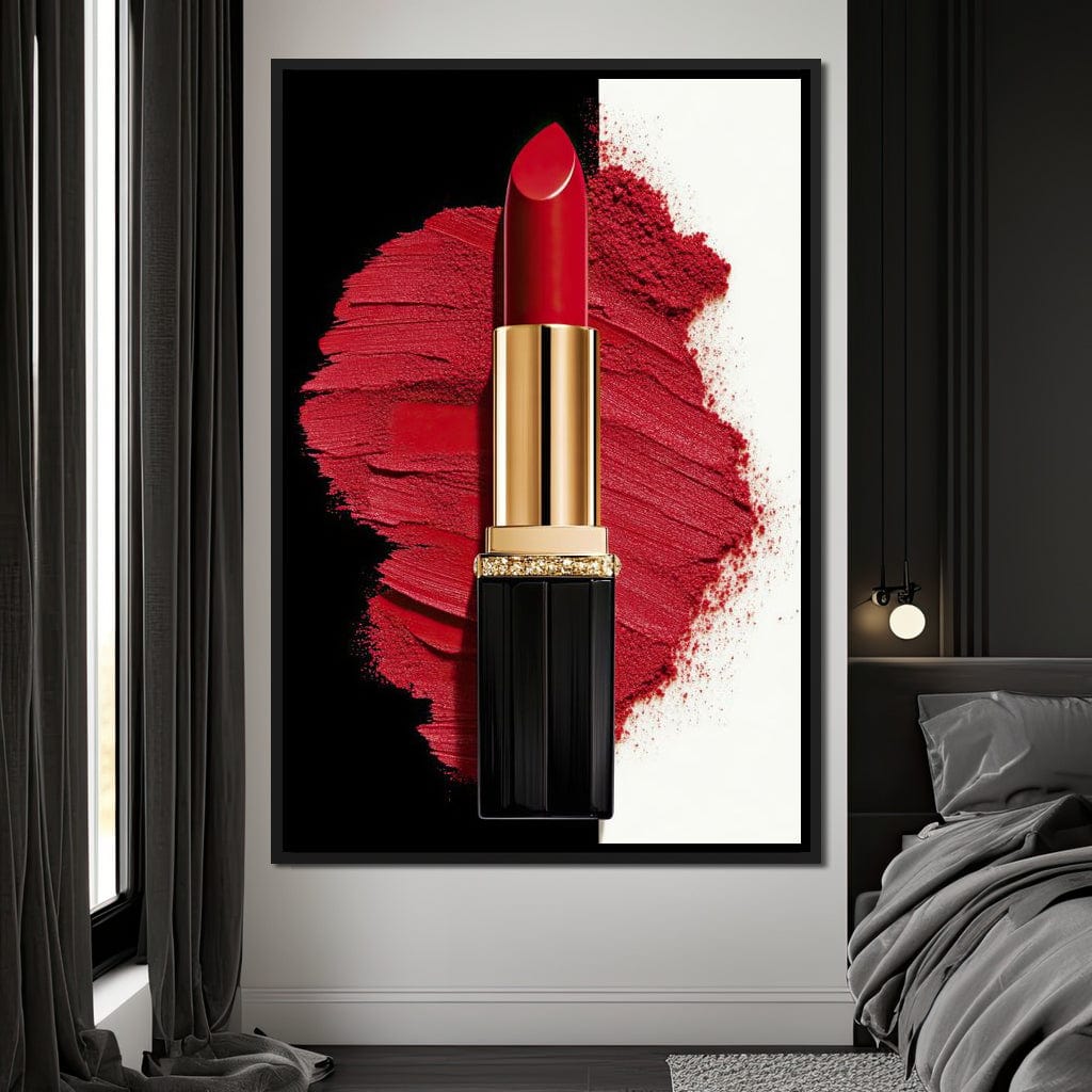 Velvet Lipstick Burst Canvas Wall Art