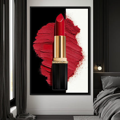Velvet Lipstick Burst Canvas Wall Art
