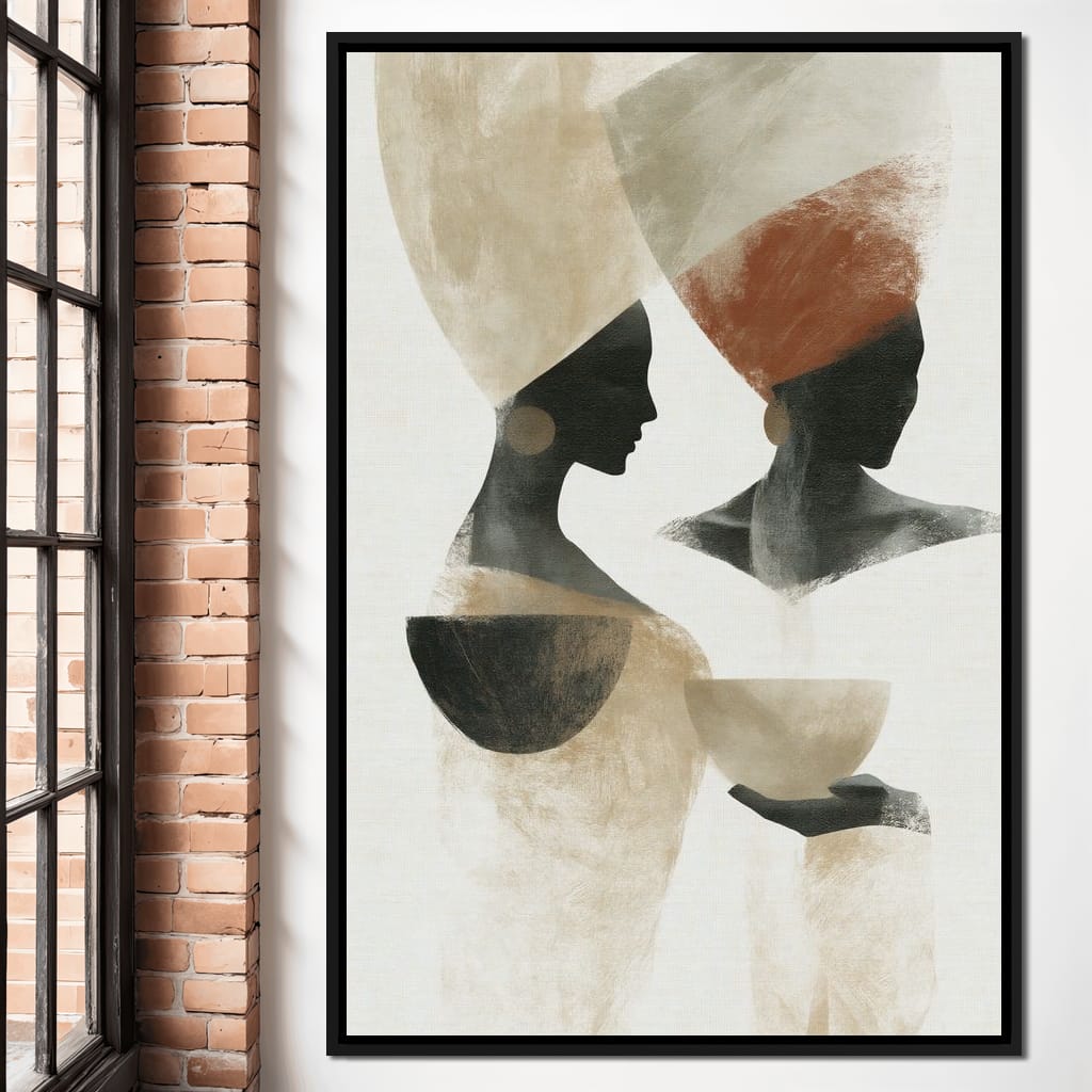 Two Souls Sharing A Morning Ritual Canvas Wall Art