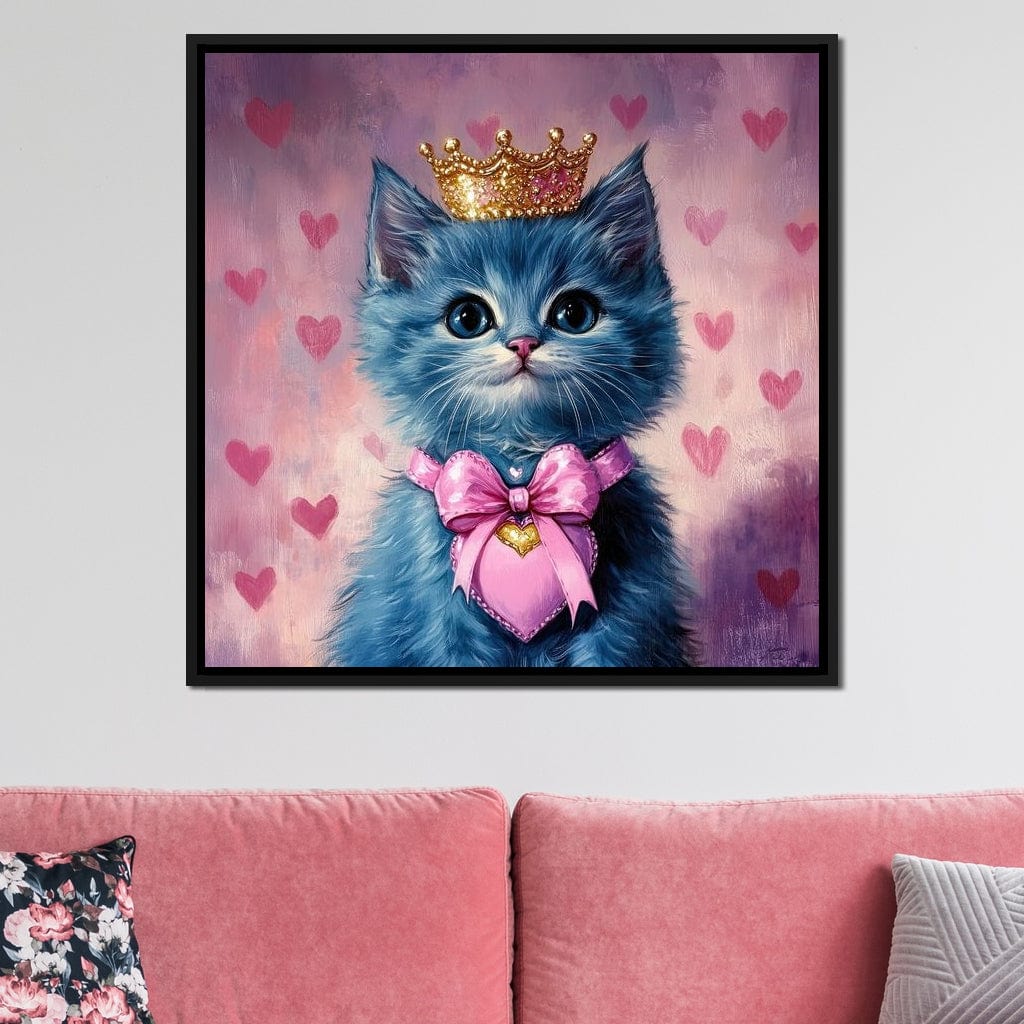 Royal Feline Heart Charmer Canvas Wall Art