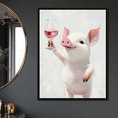 Porcine Toast of Joy Canvas Wall Art