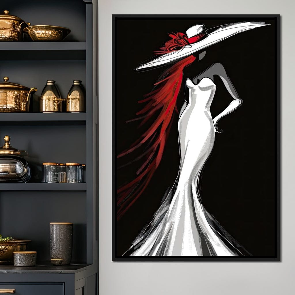 The White Dress - Elegant Flamenco Canvas Wall Art