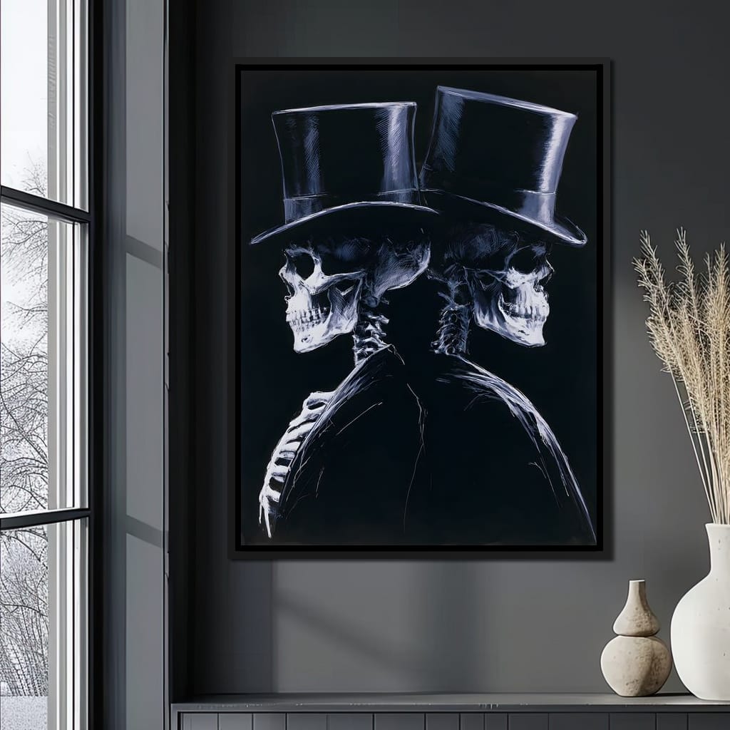 Gentlemen Waiting for the Final Curtain Canvas Wall Art