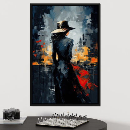 Dusk Enigma in Monochrome Canvas Wall Art