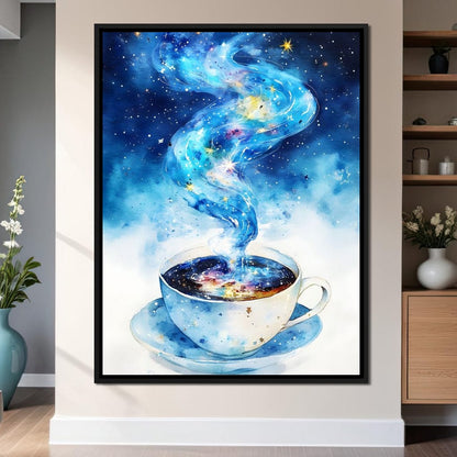 Celestial Coffee of Dreams Canvas Wall Art
