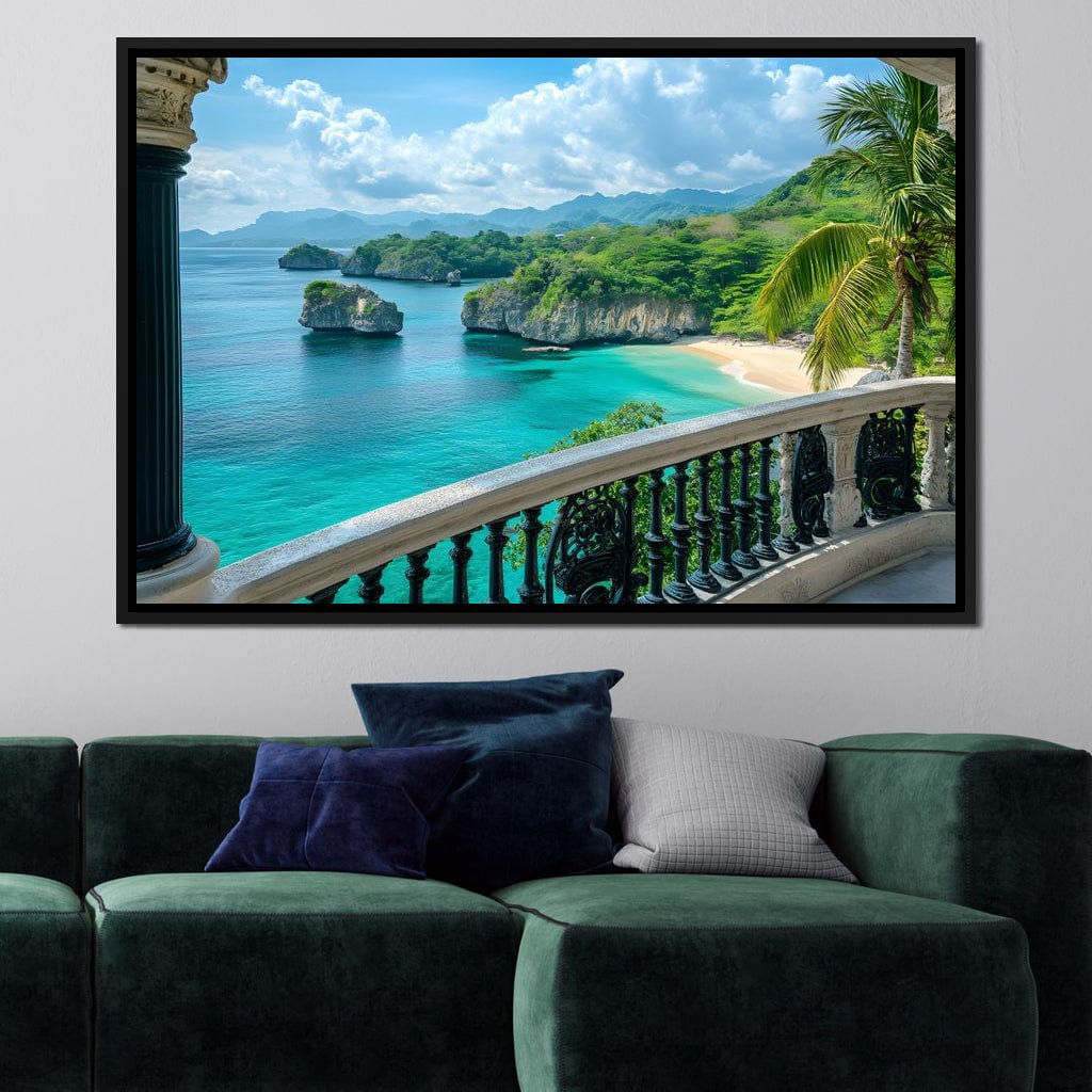 Oceanfront Paradise Escape Canvas Wall Art