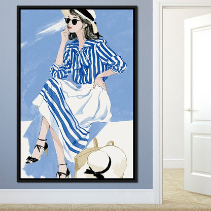 Clear Blue Sky Vacation Canvas Wall Art