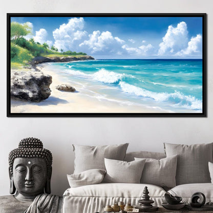 Tranquil Shores Escape Canvas Wall Art