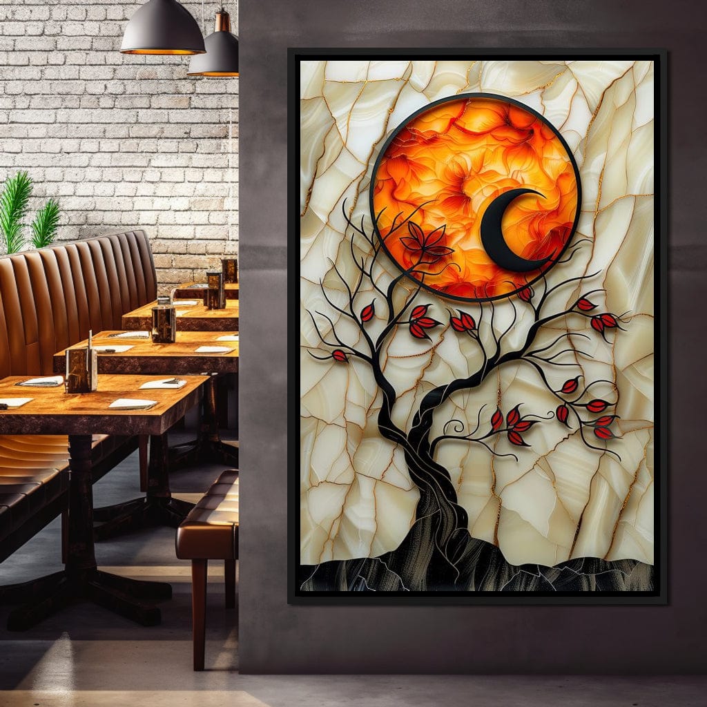 Solar Flare Through Leaves Canvas Wall Art
