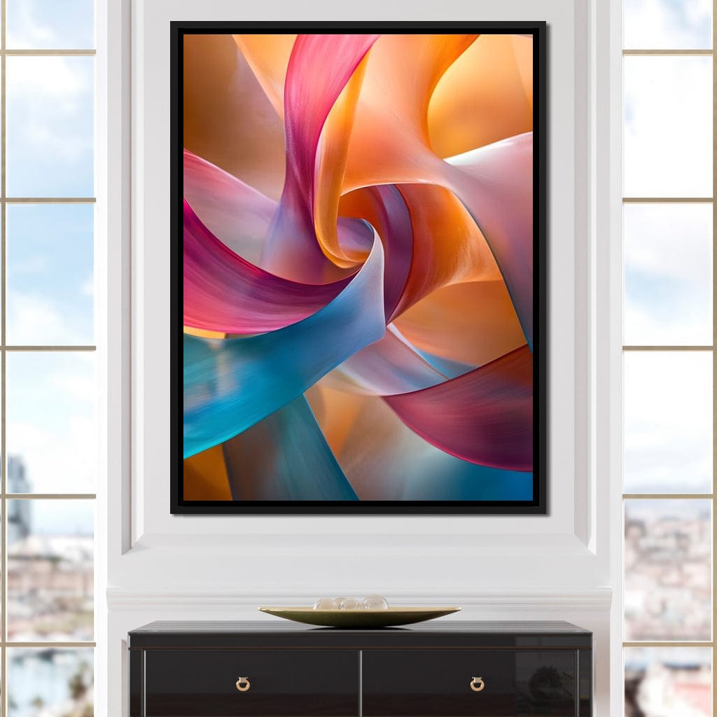 Vibrant Curves of Elegance Canvas Wall Art