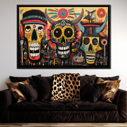 Vibrant Tribal Spirit Montage Canvas Wall Art
