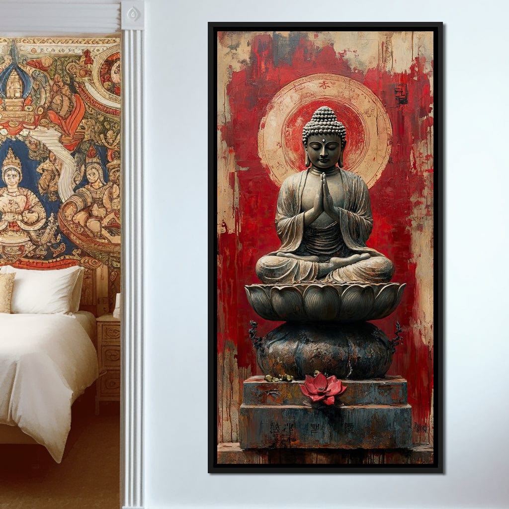 Meditative Lotus Harmony Canvas Wall Art