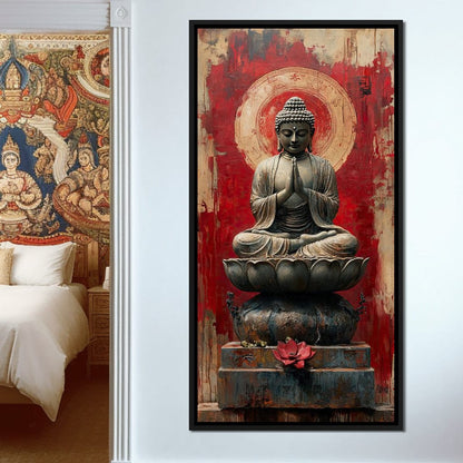 Meditative Lotus Harmony Canvas Wall Art