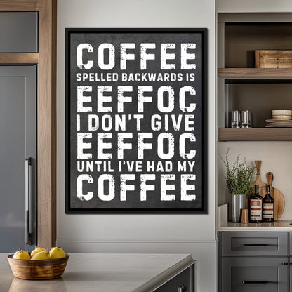 Morning Fuel Bold Typo Humor Canvas Wall Art