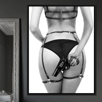 Gun Ass Canvas Wall Art