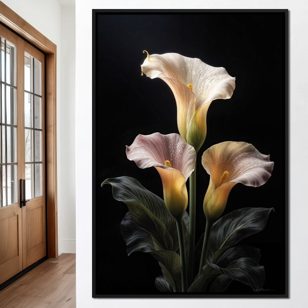 Whisper of Ivory Lilies Canvas Wall Art