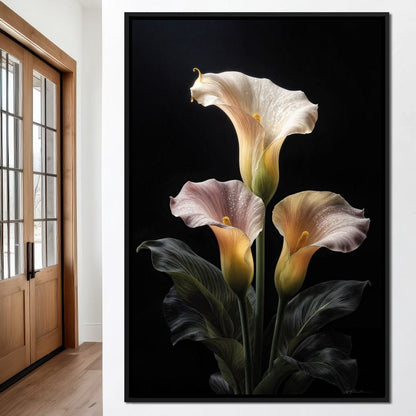 Whisper of Ivory Lilies Canvas Wall Art