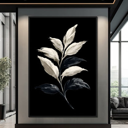 Silent Presence of Pale Leaves Canvas Wall Art