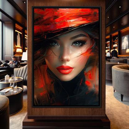 Siren in Rouge Overture Canvas Wall Art