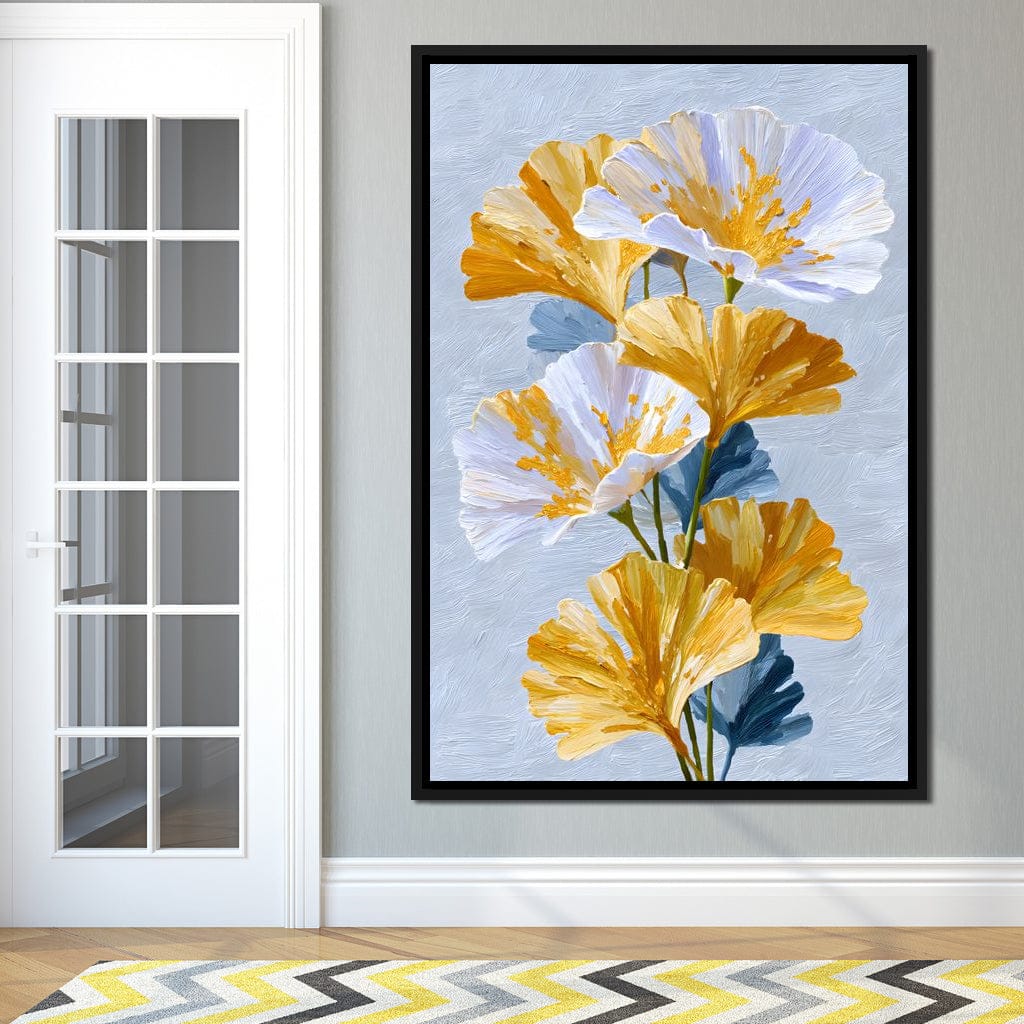 Golden Poppies Soft Light Canvas Wall Art