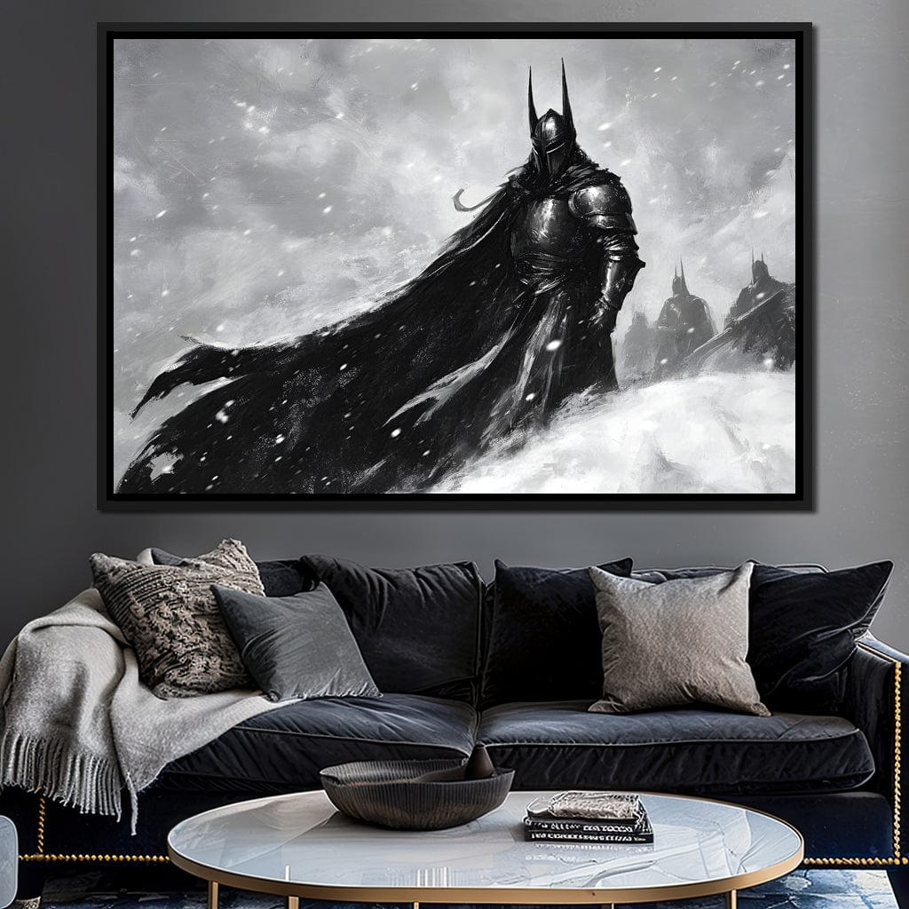 Knight of Winter Shadows Canvas Wall Art