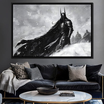 Knight of Winter Shadows Canvas Wall Art