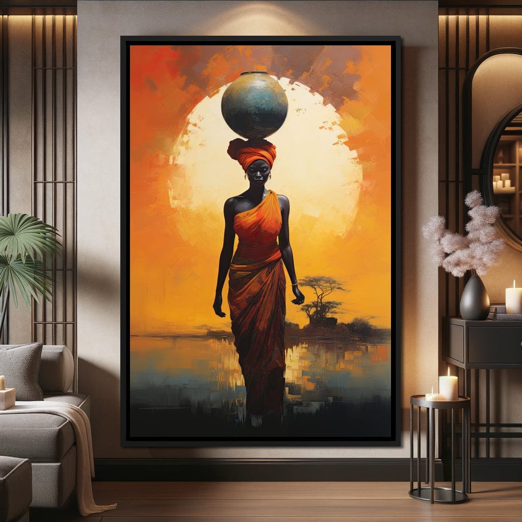 Amber Balance Horizon Canvas Wall Art