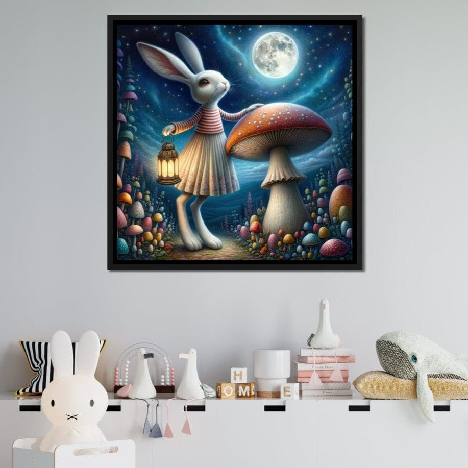 Whimsical Moonlight Meander Canvas Wall Art