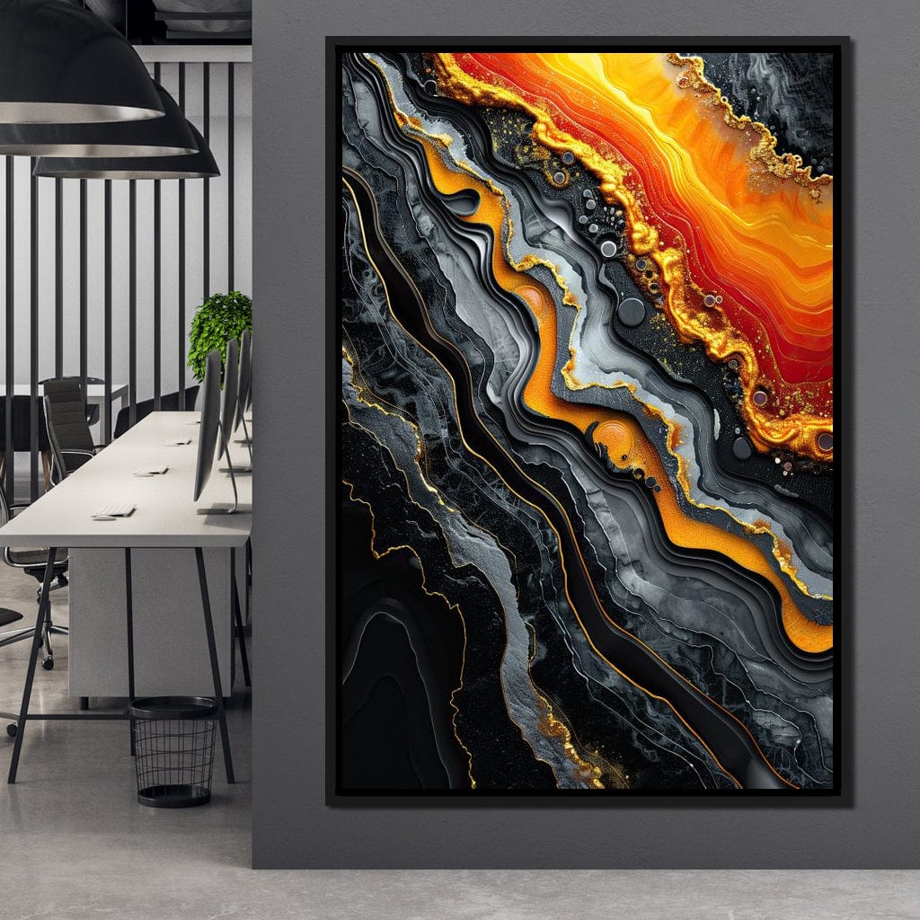 Magmatic Flux Convergence Canvas Wall Art