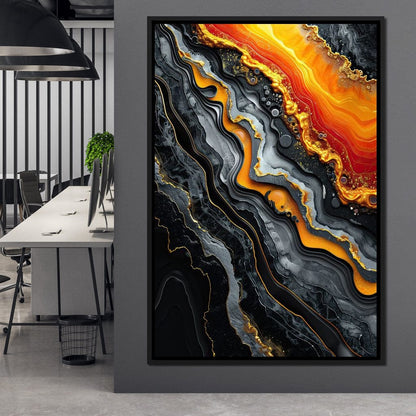 Magmatic Flux Convergence Canvas Wall Art