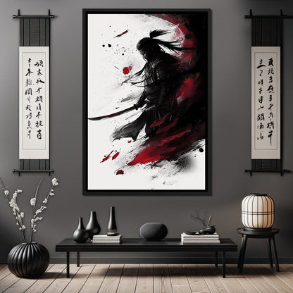 Samurai Chaos Canvas Wall Art