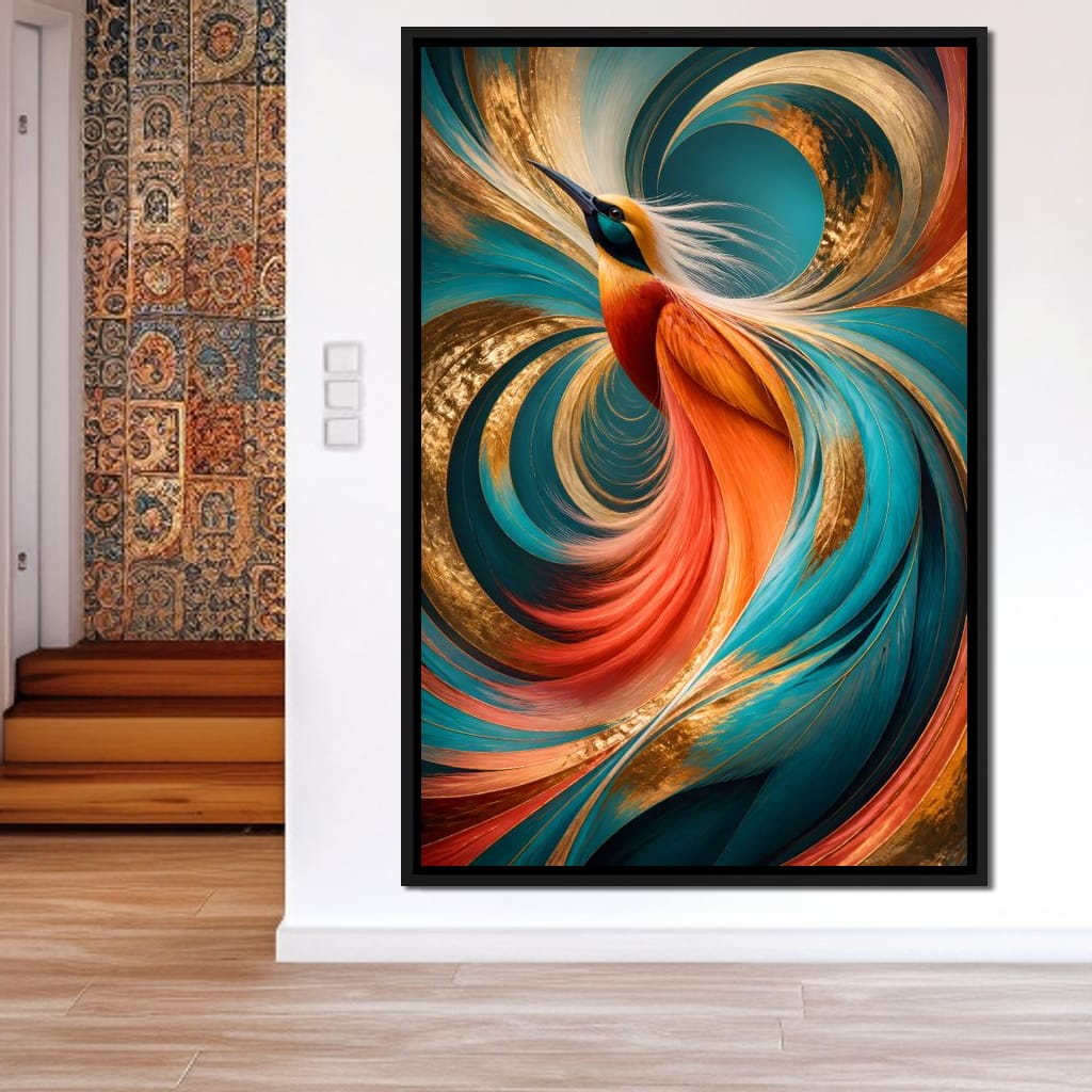 Gilded Flight Of The Radiant Plume Canvas Wall Art